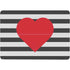 Black And White Striped Heart Surface Laptop Studio Skin